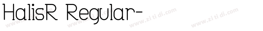 HalisR Regular字体转换